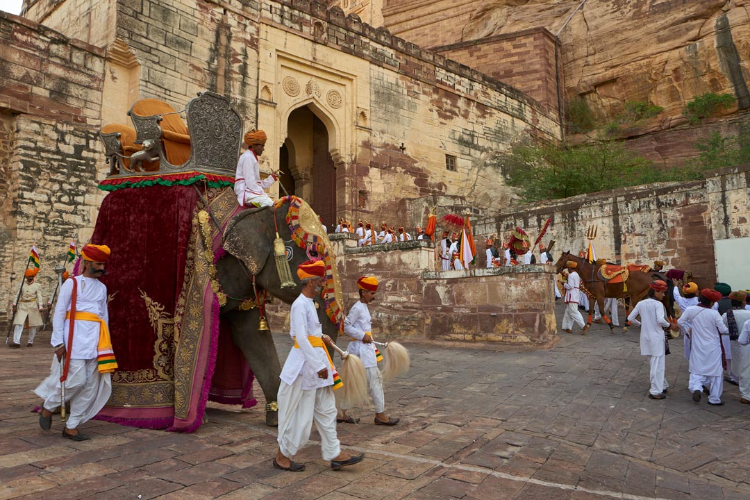 Royal Procession recreated at Mehrangarh Fort, Jodhpur